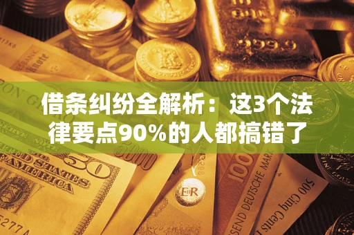 北京借条纠纷全解析：这3个法律要点90%的人都搞错了