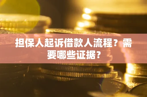 北京担保人起诉借款人流程?需要哪些证据? 北京担保人起诉借款人流程?需要哪些证据?