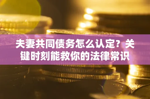 北京夫妻共同债务怎么认定？关键时刻能救你的法律常识