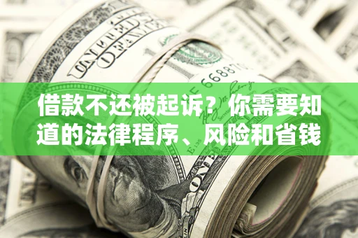 北京借款不还被起诉？你需要知道的法律程序、风险和省钱技巧